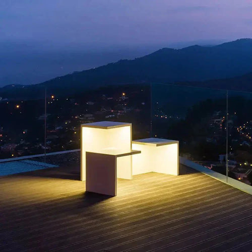 Luminária externa solar Block Lane para áreas externas