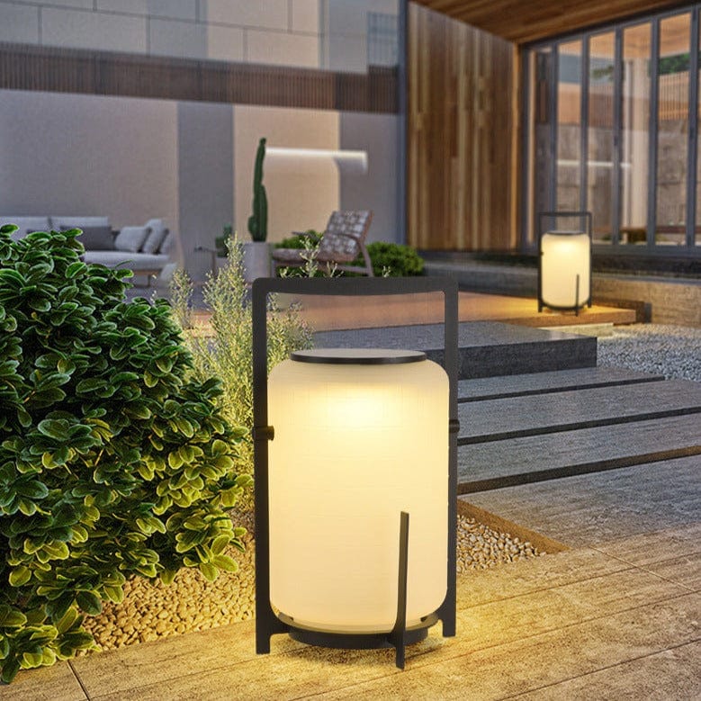 Luminária externa solar para jardim Energia solar Média: D 23cm x A 39cm (D 9.05" x A 15.35")