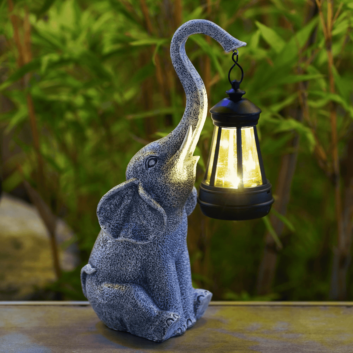 Luminária externa suave | Luminária de Jardim em formato de Elefante