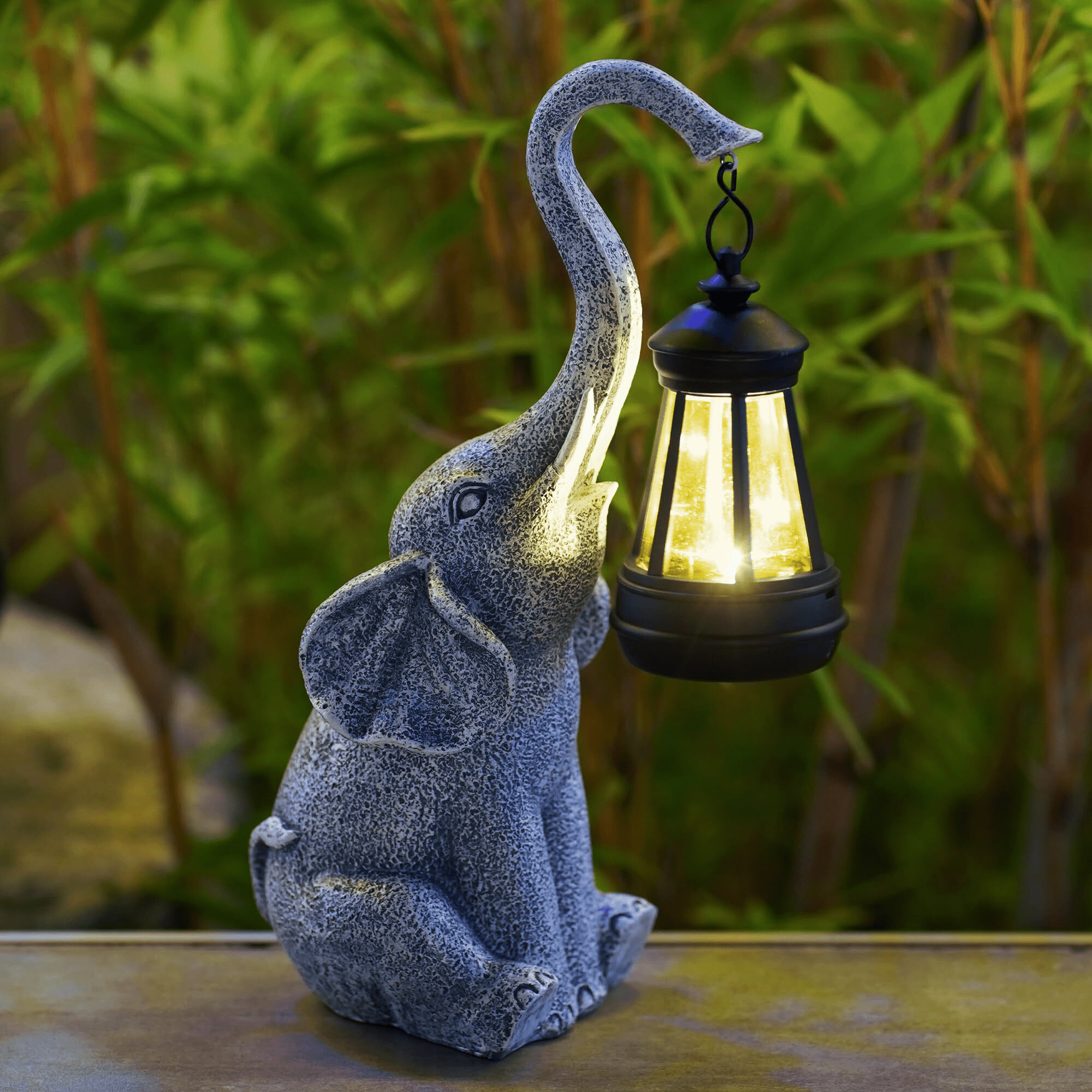 Luminária externa suave | Luminária de Jardim em formato de Elefante