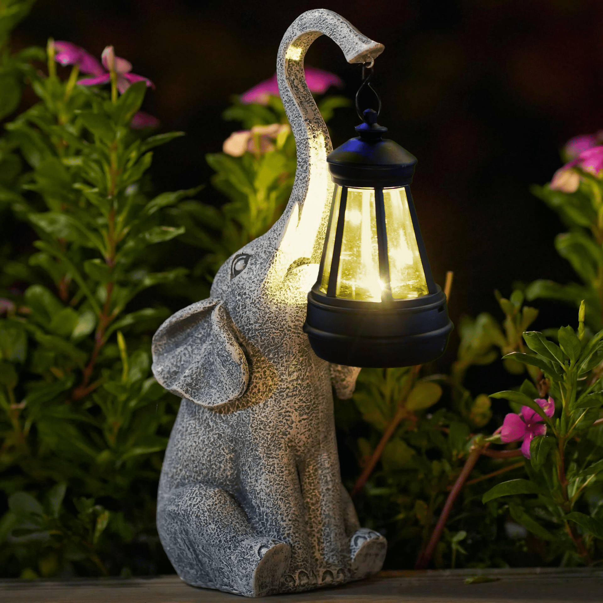 Luminária externa suave | Luminária de Jardim em formato de Elefante