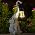 Luminária externa suave | Luminária de Jardim em formato de Elefante