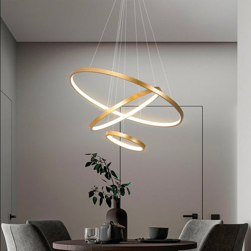 Lustre ArishaLight™ - Luminária de teto contemporânea e sofisticada Dourado 60-40-20CM