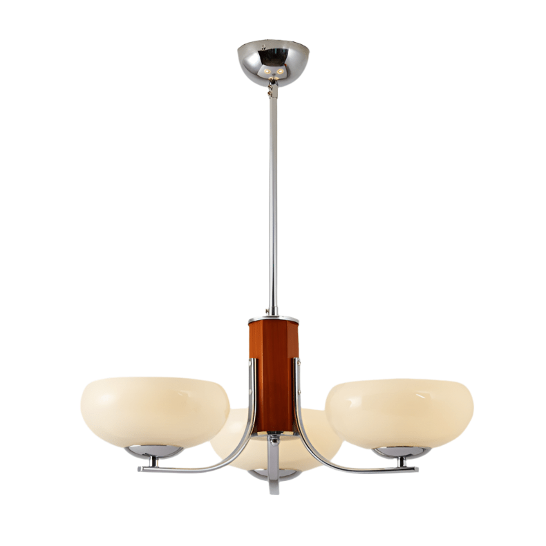Lustre Bauhaus 3/5 para Teto 3 Luzes - Diâmetro 55cm*H60cm ø21.65"*H23.62" Bege