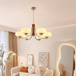 Lustre Bauhaus 3/5 para Teto 6 Luzes - Diâmetro 75cm*H58cm ø29.53"*H22.83" Bege