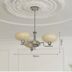Lustre Bauhaus Medieval 3 luzes cromado bege