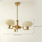 Lustre Bauhaus Medieval 3 luzes dourado bege