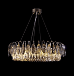 Lustre Brilhante em Cristal K9 de Luxo Prata