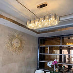 Lustre Brilhante em Cristal K9 de Luxo Ouro