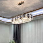 Lustre Brilhante em Cristal K9 de Luxo Prata