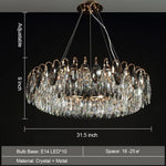 Lustre Brilhante em Cristal K9 de Luxo