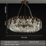 Lustre Brilhante em Cristal K9 de Luxo