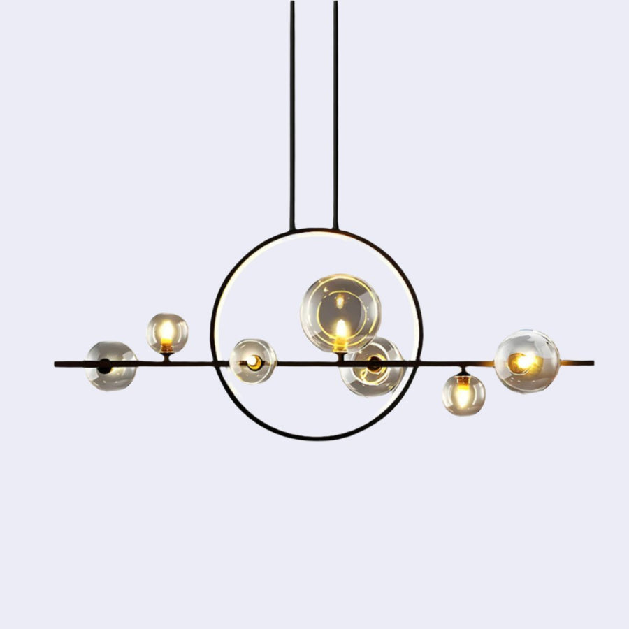 Lustre Celestial | Lustres de Cristal Preto 100cm