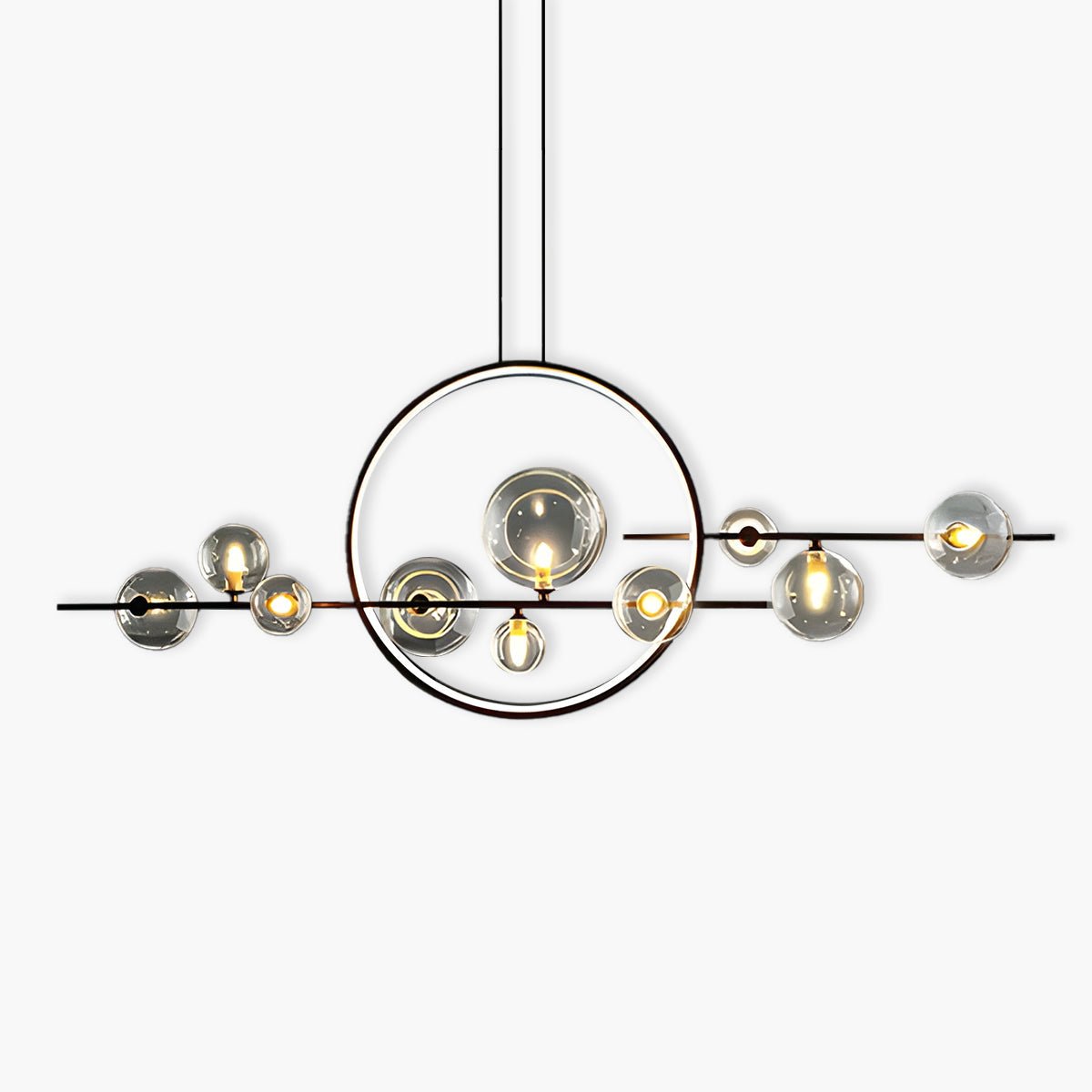 Lustre Celestial | Lustres de Cristal Preto 140cm