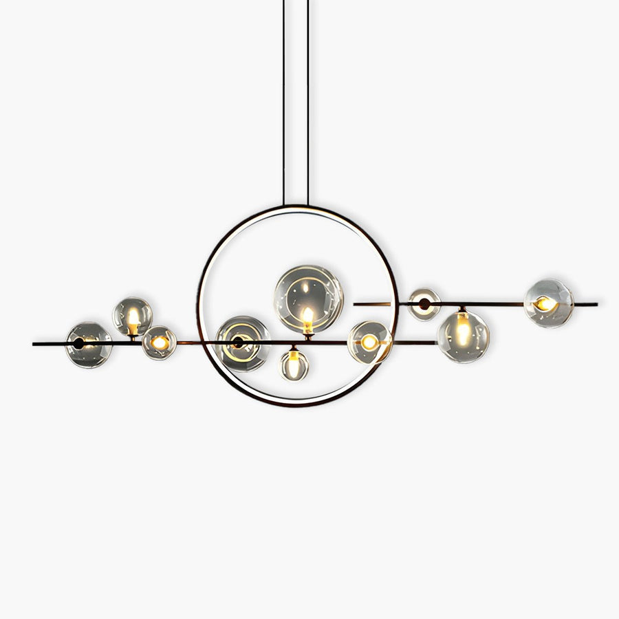 Lustre Celestial | Lustres de Cristal Preto 140cm