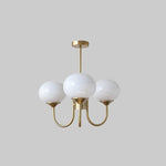 Lustre Doce Nuvem 3 Cabeçotes ∅ 18.1″ x Altura 13.4″ Diâmetro 46cm x Altura 34cm Cobre+branco