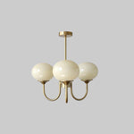 Lustre Doce Nuvem 3 Cabeçotes ∅ 18.1″ x Altura 13.4″ Diâmetro 46cm x Altura 34cm Cobre+creme