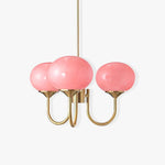 Lustre Doce Nuvem 3 Cabeçotes ∅ 18.1″ x Altura 13.4″ Diâmetro 46cm x Altura 34cm Cobre+rosa