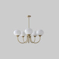 Lustre Doce Nuvem 5 Cabeçotes ∅ 26.4″ x Altura 13.4″ Diâmetro 67cm x Altura 34cm Cobre+branco
