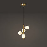 Lustre Elegante Dourado 4 Lâmpadas