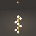 Lustre Elegante Dourado 9 Lâmpadas