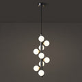 Lustre Elegante Preto 9 Lâmpadas