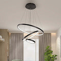 Lustre Elegante com 3 Aros - Yumanira Preto
