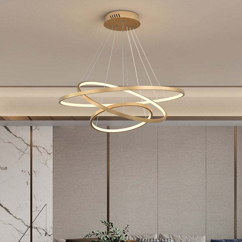 Lustre Elegante com 3 Aros - Yumanira