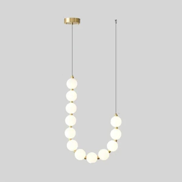 Lustre Elegante de Colar Branco D43*H65 cm (12 Cabeças)