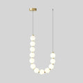 Lustre Elegante de Colar Branco D43*H65 cm (12 Cabeças)