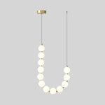 Lustre Elegante de Colar Branco D43*H65 cm (12 Cabeças)