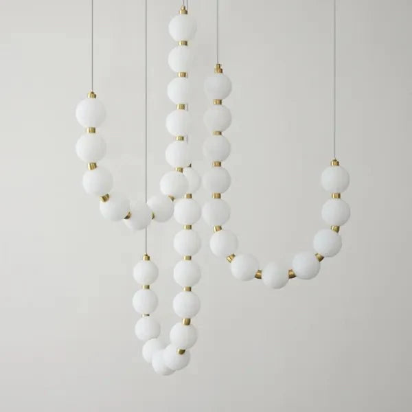 Lustre Elegante de Colar Branco D90*H65 cm (36 Cabeças)