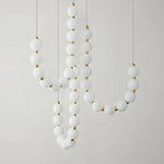 Lustre Elegante de Colar Branco D90*H65 cm (36 Cabeças)