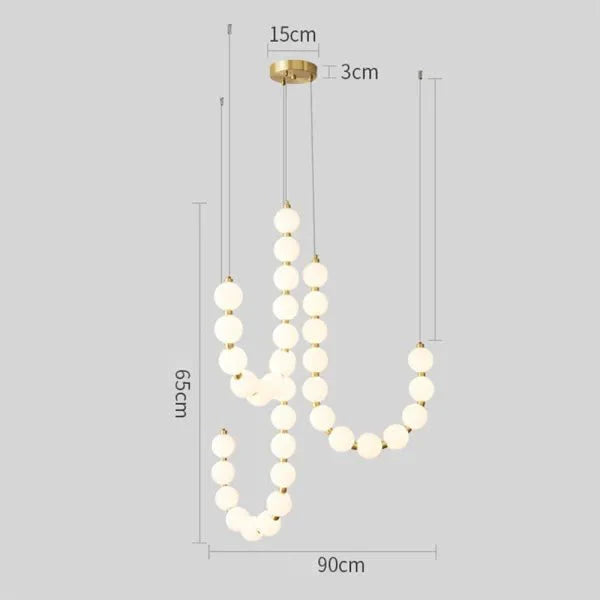 Lustre Elegante de Colar Branco