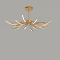 Lustre Estilizado Kroonluchter Ouro 12 Braços