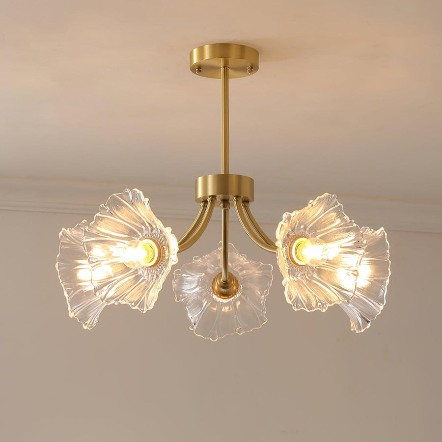 Lustre Floral de Vidro Kalin