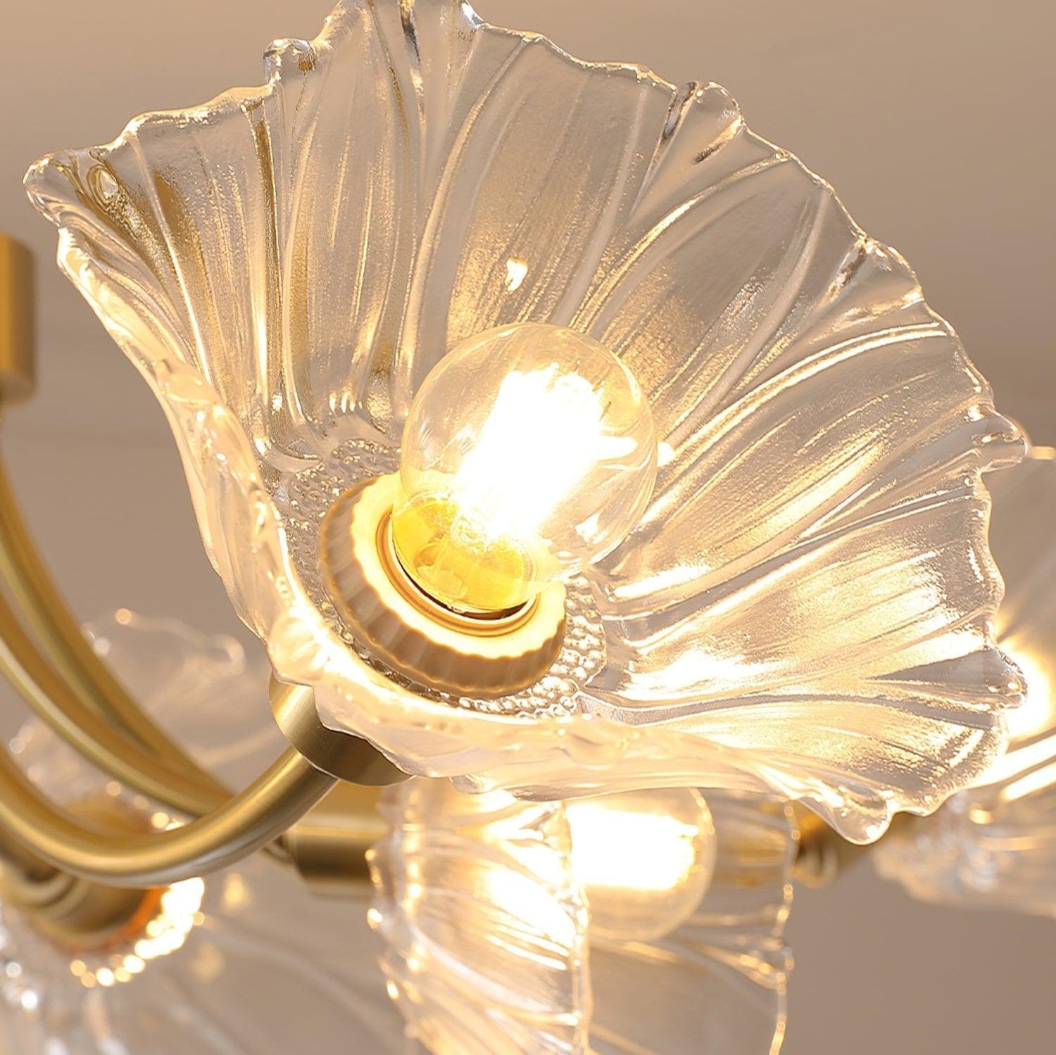 Lustre Floral de Vidro Kalin
