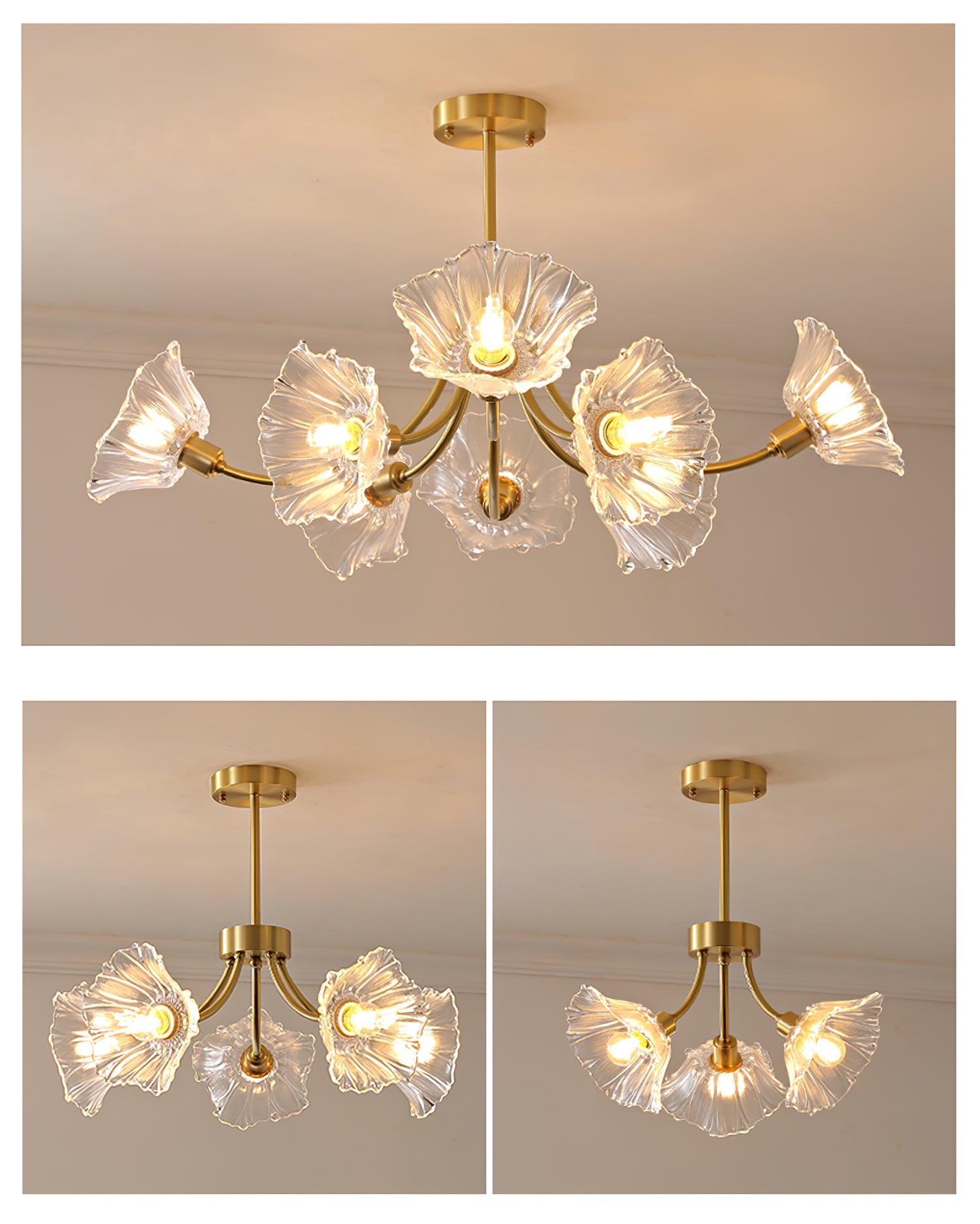 Lustre Floral de Vidro Kalin