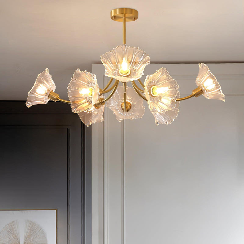 Lustre Floral de Vidro Kalin