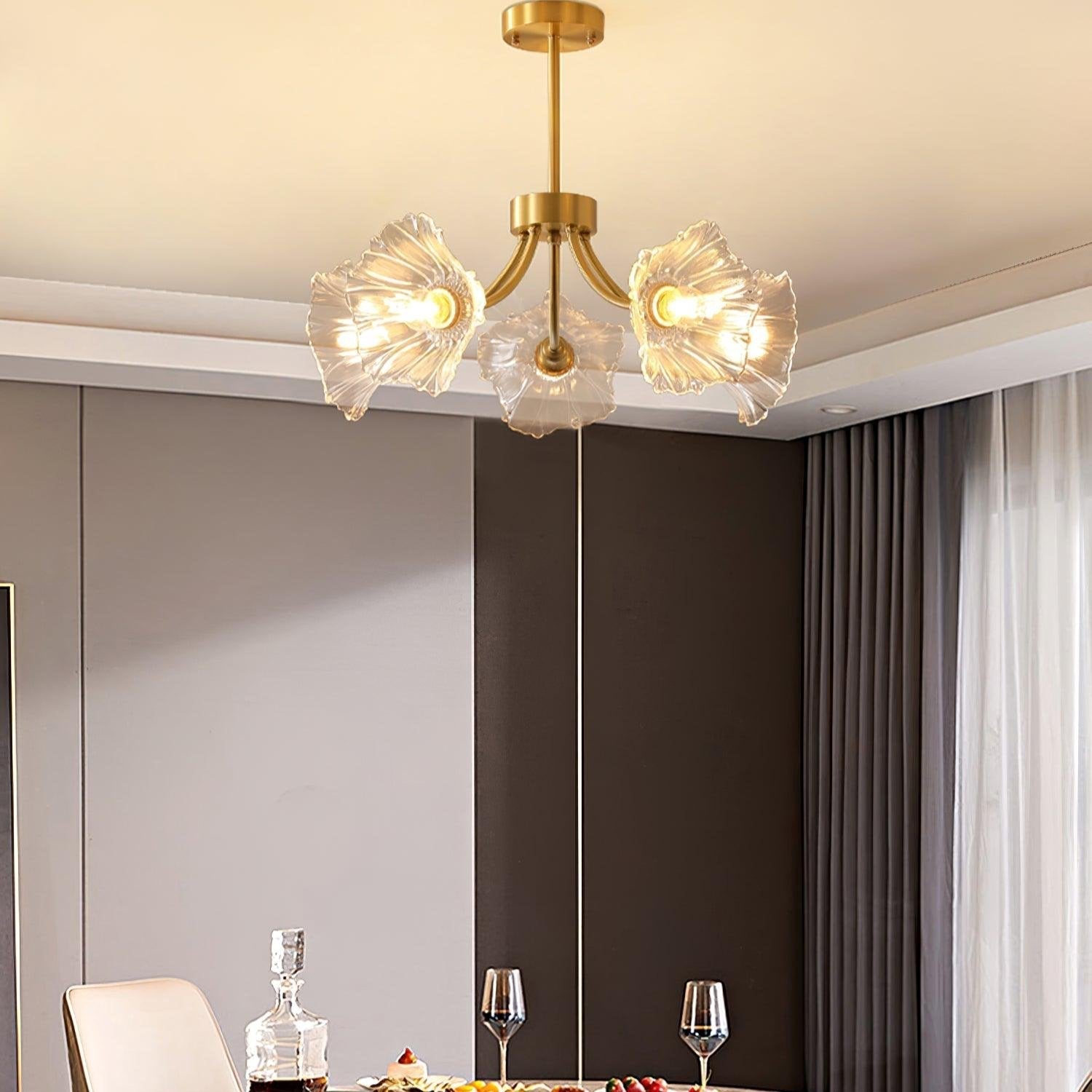 Lustre Floral de Vidro Kalin