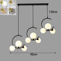 Lustre LED Decorativo Pendente Moderno 3 cabeças: comprimento 90cm x altura 120cm (ajustável)