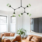 Lustre Sputnik de Vidro Bolha com Design Bifurcado