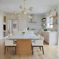 Lustre Sputnik de Vidro Bolha com Design Bifurcado