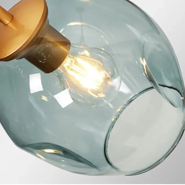Lustre Sputnik de Vidro Bolha com Design Bifurcado