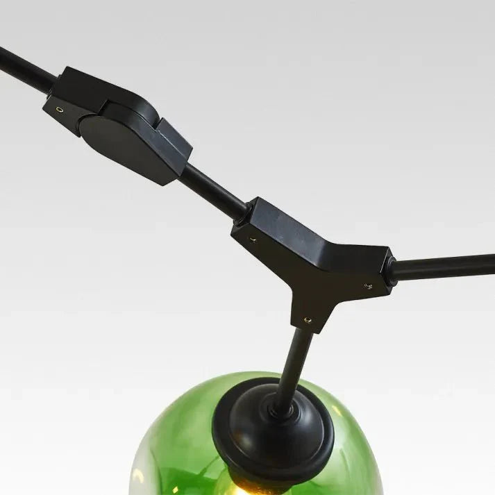 Lustre Sputnik de Vidro Bolha com Design Bifurcado