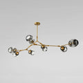 Lustre Sputnik de Vidro Bolha com Design Bifurcado