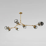 Lustre Sputnik de Vidro Bolha com Design Bifurcado