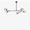 Lustre Sputnik de Vidro Bolha com Design Bifurcado