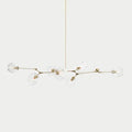 Lustre Sputnik de Vidro Bolha com Design Bifurcado