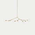 Lustre Sputnik de Vidro Bolha com Design Bifurcado